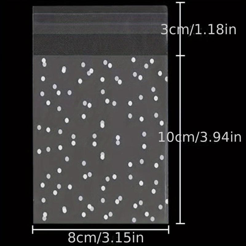 100pcs Self Adhesive Dot Opp Bags Christmas DIY Transparent Candy Gift Bag