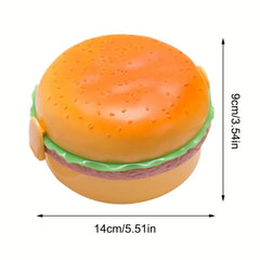 Double Layer Burger Lunch Box with Cutlery