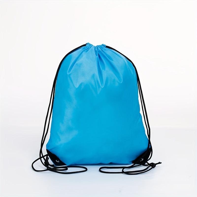 Polyester Drawstring Belt Pocket Sports Backpack