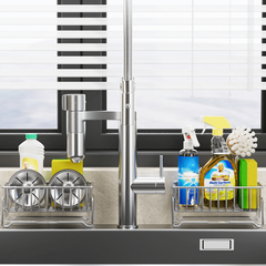 Sink Sponge Holder with Drip Tray Soap Dish Brush Holder Drying Tray