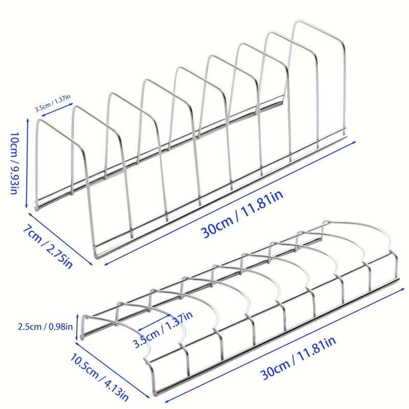 Stainless Steel Dish & Bowl Rack Plate Drainer for Kitchen Countertop