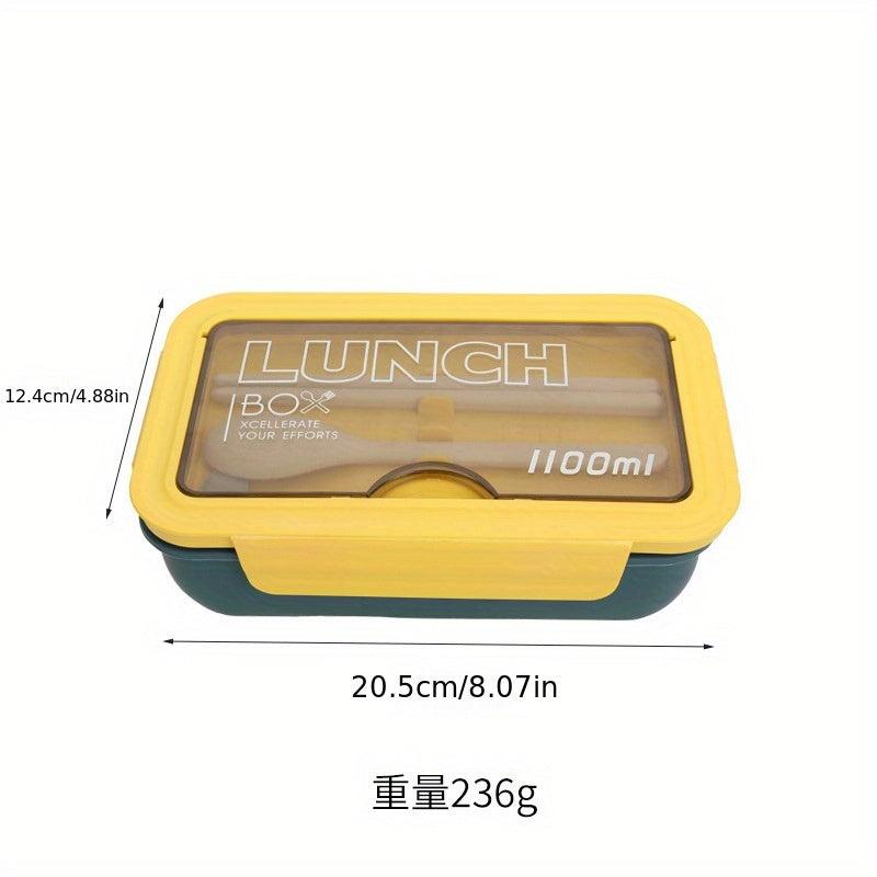 1100ml 3 Compartment Bento Box for Teens and Office Workers