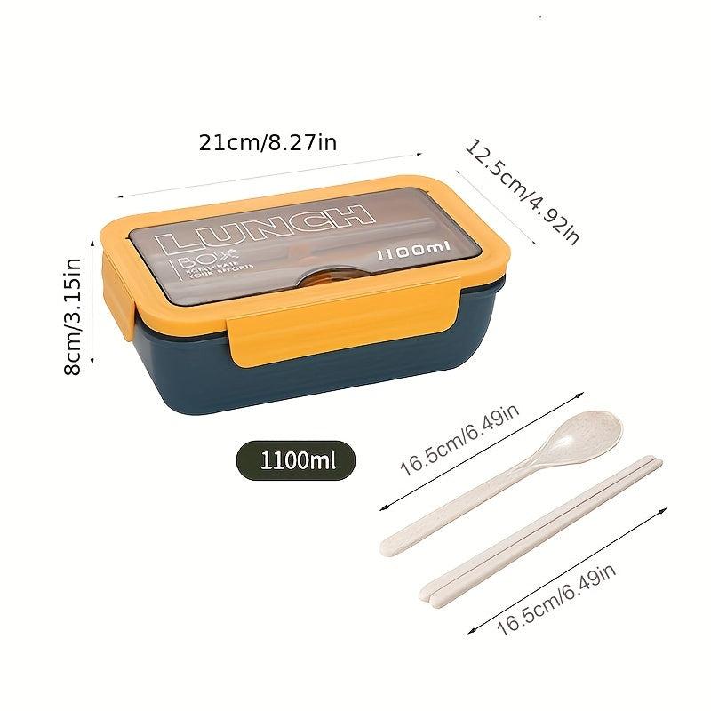 1100ml 3 Compartment Bento Box for Teens and Office Workers