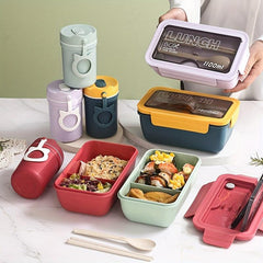 1100ml 3 Compartment Bento Box for Teens and Office Workers