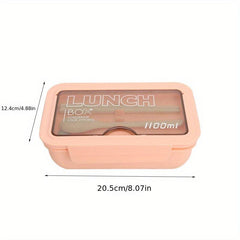 1100ml 3 Compartment Bento Box for Teens and Office Workers