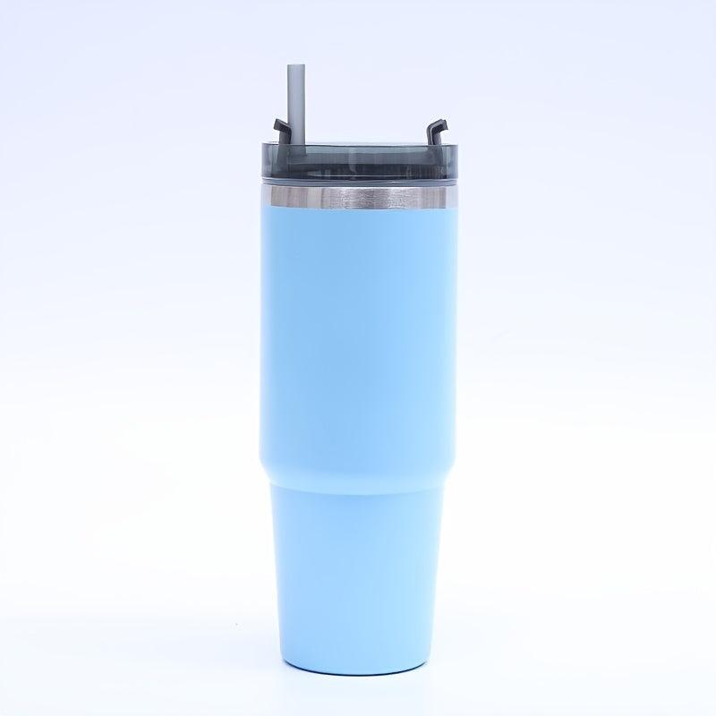 Insulated Stainless Steel Vacuum Mug with Straw Hot/Cold All Day