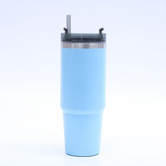 Insulated Stainless Steel Vacuum Mug with Straw Hot/Cold All Day