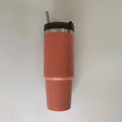 Insulated Stainless Steel Vacuum Mug with Straw Hot/Cold All Day