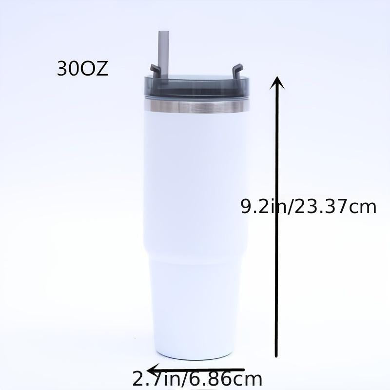 Insulated Stainless Steel Vacuum Mug with Straw Hot/Cold All Day