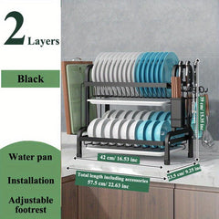 Kitchen Bowl And Dish Rack Countertop Bowl And Dish Rack With Large Capacity