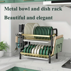 Kitchen Bowl And Dish Rack Countertop Bowl And Dish Rack With Large Capacity