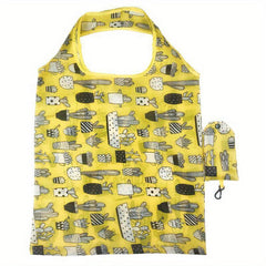 1pc Printed Reusable Grocery Bags Portable Folding Supermarket Shopping Bag