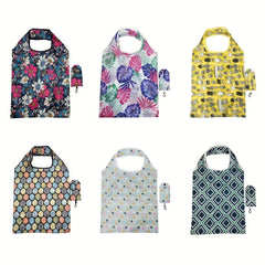 1pc Printed Reusable Grocery Bags Portable Folding Supermarket Shopping Bag
