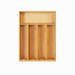 Bamboo Silverware Organizer Drawer Utensil Cutlery Organizer