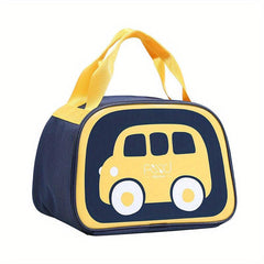 Cartoon Car Lunch Bag for Teens and Workers with Handle
