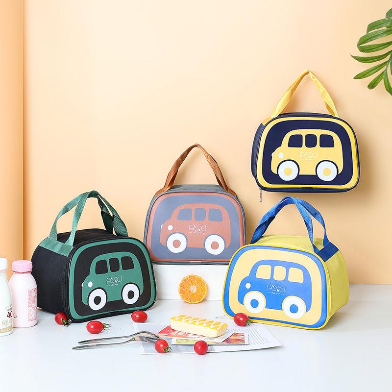 Cartoon Car Lunch Bag for Teens and Workers with Handle