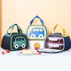 Cartoon Car Lunch Bag for Teens and Workers with Handle