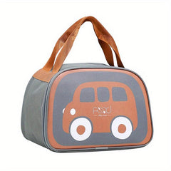 Cartoon Car Lunch Bag for Teens and Workers with Handle