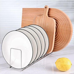 Stainless Steel Dish Rack Bowl Plate Storage Flatware Organizer