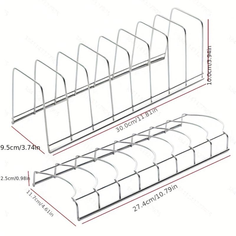 Stainless Steel Dish Rack Bowl Plate Storage Flatware Organizer