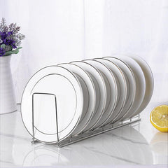 Stainless Steel Dish Rack Bowl Plate Storage Flatware Organizer