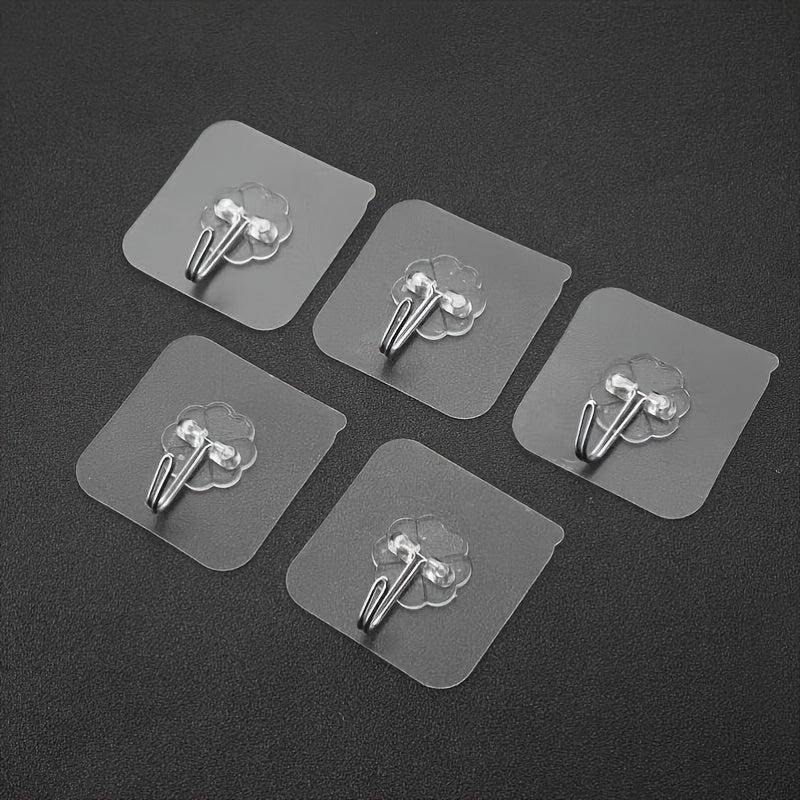 10pcs Easy Install Hook Set Hang Clothes & Household Items 6lbs Max Weight
