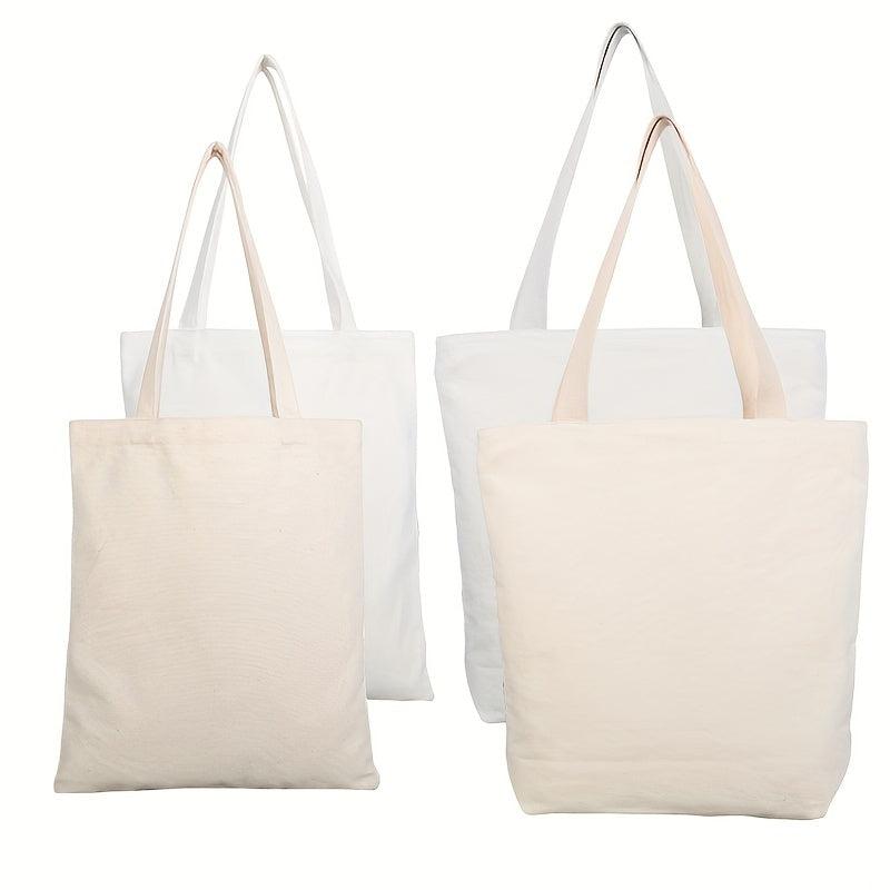 Reusable Canvas Tote Bag for DIY Crafts Shopping Advertising