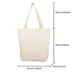 Reusable Canvas Tote Bag for DIY Crafts Shopping Advertising