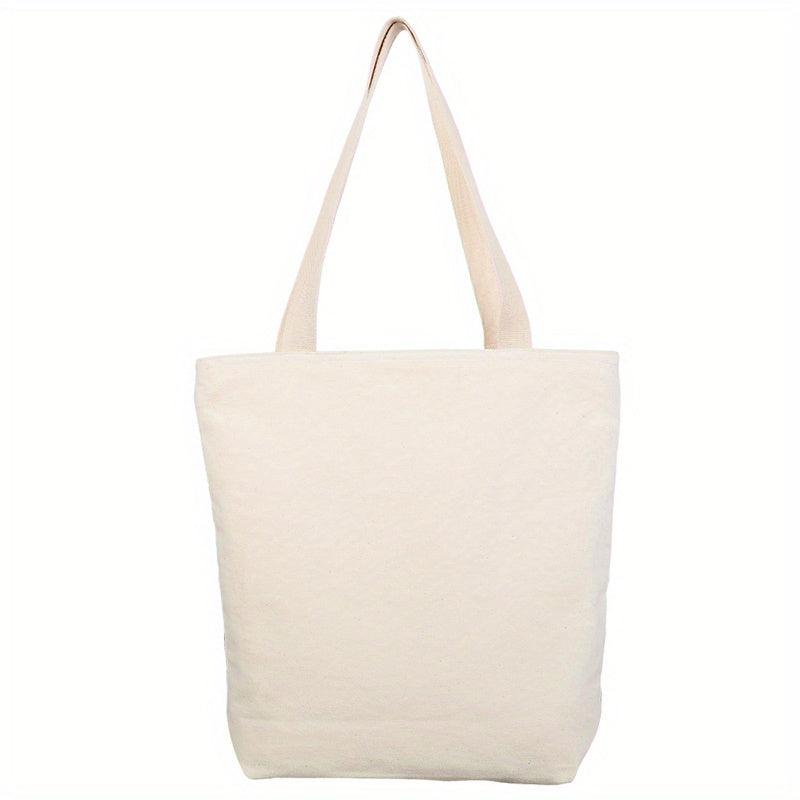 Reusable Canvas Tote Bag for DIY Crafts Shopping Advertising