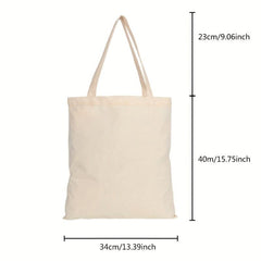Reusable Canvas Tote Bag for DIY Crafts Shopping Advertising