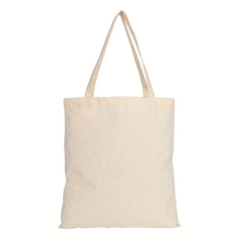 Reusable Canvas Tote Bag for DIY Crafts Shopping Advertising