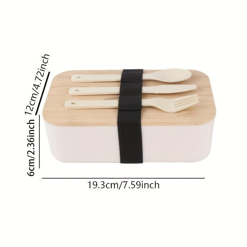 Japanese Bamboo Bento Box with Lid Leakproof Food Container