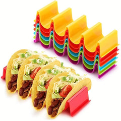 Colorful Taco Holder Stands Large Taco Tray Plates Holds 3 Tacos Sturdy