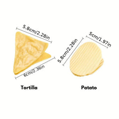 4-Piece Potato Chips Set with Sealing Clips for Snacks