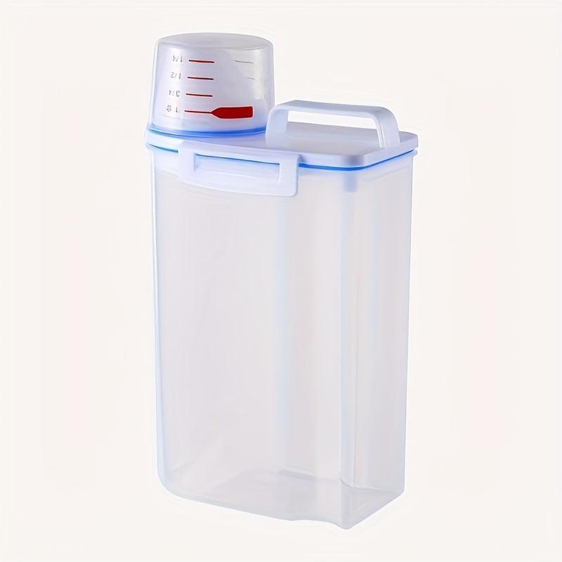 Large Capacity Rice Bucket Clear Cereal Container Moisture-proof Sealed Storage