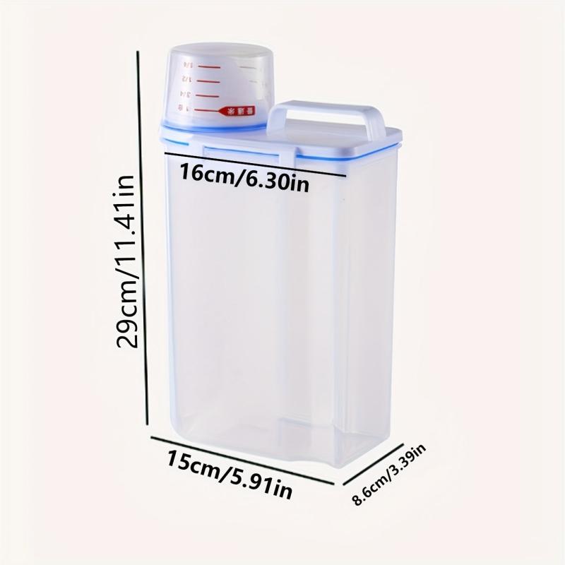 Large Capacity Rice Bucket Clear Cereal Container Moisture-proof Sealed Storage