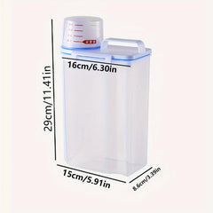 Large Capacity Rice Bucket Clear Cereal Container Moisture-proof Sealed Storage