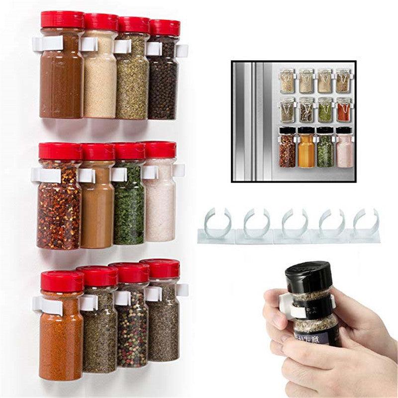Wall Mounted Kitchen Spice Bottle Rack Seasoning Storage Rack