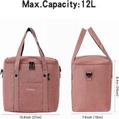 Large Insulated Lunch Bag with Shoulder Strap for Men Women Reusable