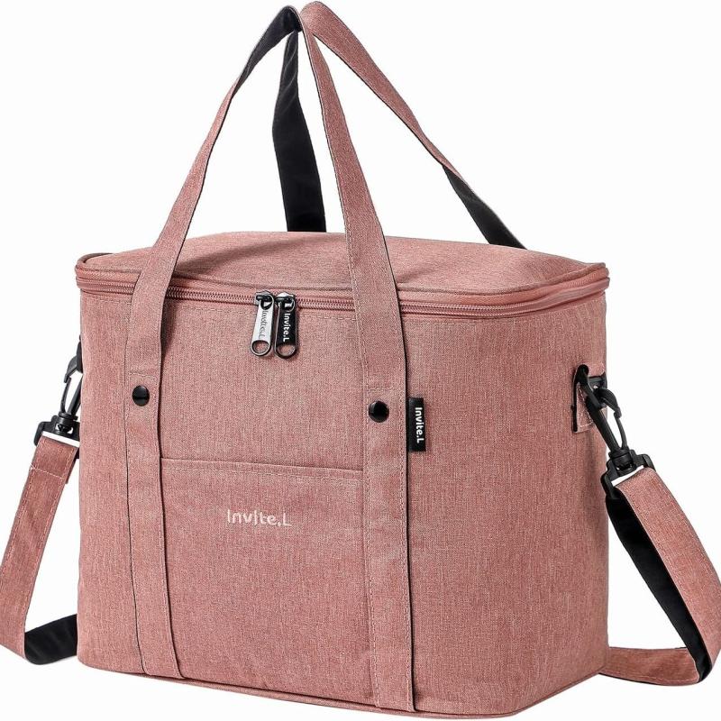 Large Insulated Lunch Bag with Shoulder Strap for Men Women Reusable