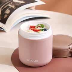 Insulated Soup Cup Leakproof with Spoon Large Capacity Heat Cold Retention