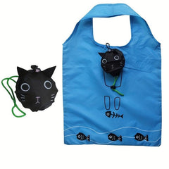 Cute Cat Eco Shopping Bag Portable Reusable Grocery Bags