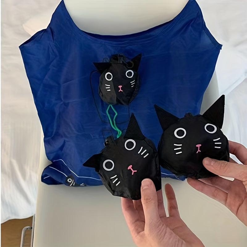 Cute Cat Eco Shopping Bag Portable Reusable Grocery Bags