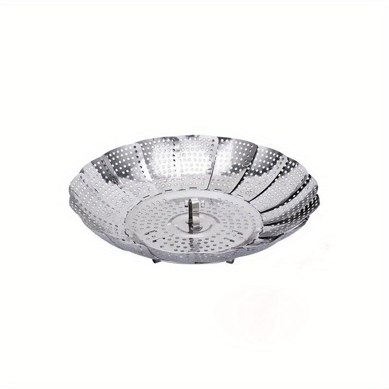 Stainless Steel Veg Steamer Basket Telescopic Folding Expandable