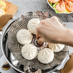 Stainless Steel Veg Steamer Basket Telescopic Folding Expandable