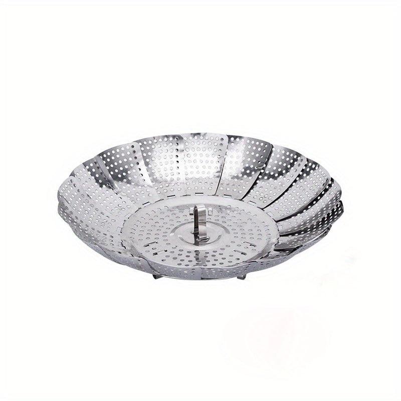 Stainless Steel Veg Steamer Basket Telescopic Folding Expandable