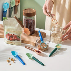Bag Sealing Clips Measuring Spoon Magnets Food Clips Functional Scoop