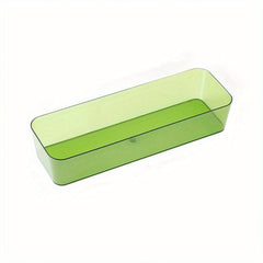 Plastic Storage Box Green Transparent Desk Organization Box