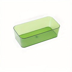 Plastic Storage Box Green Transparent Desk Organization Box