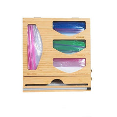 Bamboo 3-in-1 Storage Box with Cutter and Label